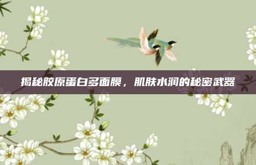 揭秘胶原蛋白多面膜,肌肤水润的秘密武器