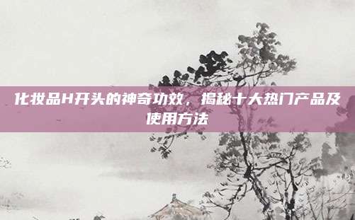 化妆品H开头的神奇功效，揭秘十大热门产品及使用方法
