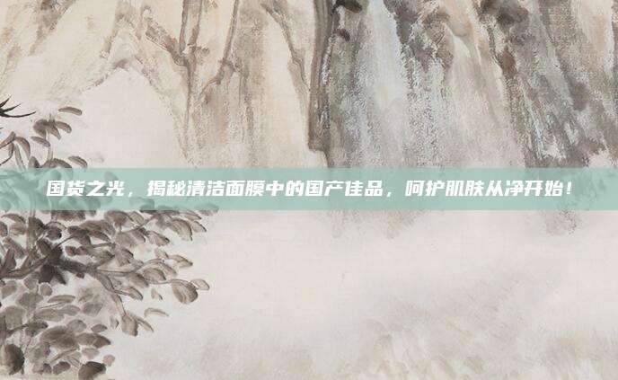 国货之光,揭秘清洁面膜中的国产佳品,呵护肌肤从净开始!