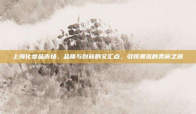 上海化妆品市场,品质与创新的交汇点,引领潮流的美丽之源