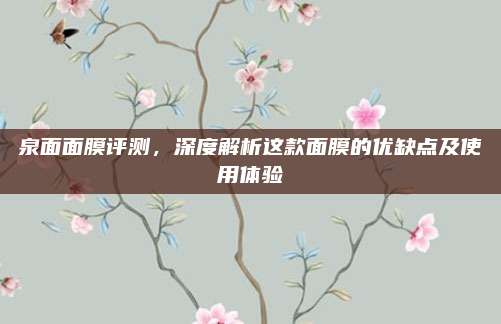 泉面面膜评测,深度解析这款面膜的优缺点及使用体验