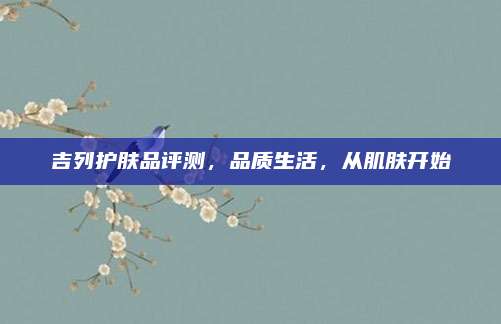 吉列护肤品评测,品质生活,从肌肤开始