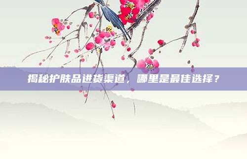 揭秘护肤品进货渠道，哪里是最佳选择？