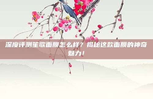 深度评测笙歌面膜怎么样？揭秘这款面膜的神奇魅力！