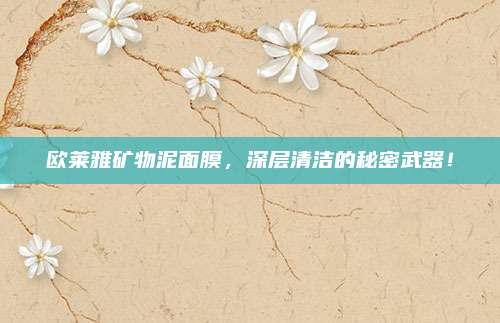 欧莱雅矿物泥面膜，深层清洁的秘密武器！