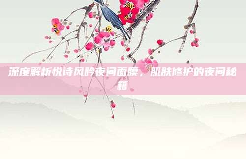 深度解析悦诗风吟夜间面膜，肌肤修护的夜间秘籍