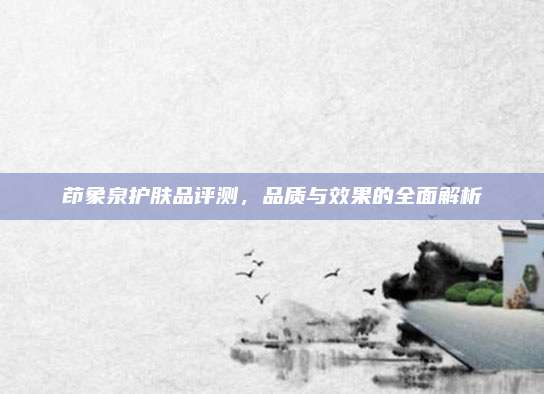 茚象泉护肤品评测，品质与效果的全面解析