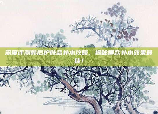 深度评测韩后护肤品补水攻略，揭秘哪款补水效果最佳！