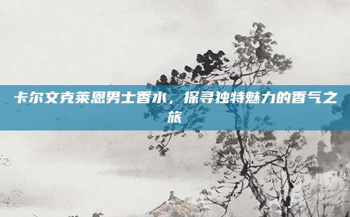 卡尔文克莱恩男士香水，探寻独特魅力的香气之旅
