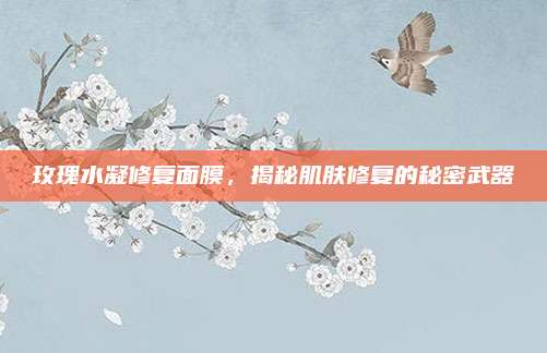 玫瑰水凝修复面膜，揭秘肌肤修复的秘密武器