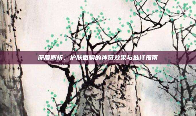 深度解析,护肤面膜的神奇效果与选择指南