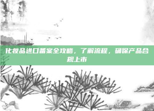 化妆品进口备案全攻略，了解流程，确保产品合规上市