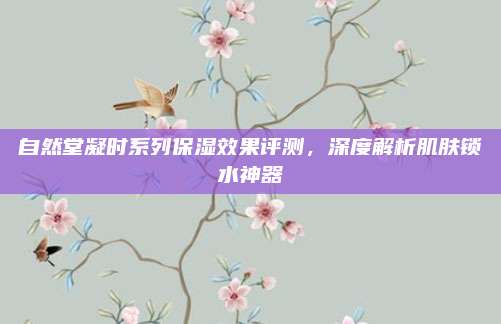 自然堂凝时系列保湿效果评测，深度解析肌肤锁水神器