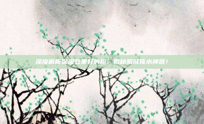 深度解析保湿效果好的粉，揭秘肌肤锁水神器！