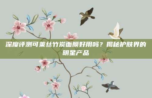 深度评测可莱丝竹炭面膜好用吗？揭秘护肤界的明星产品
