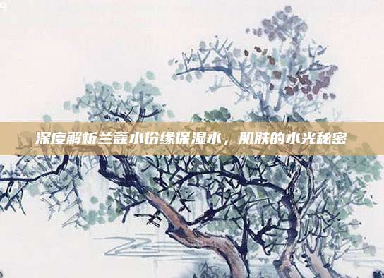 深度解析兰蔻水份缘保湿水,肌肤的水光秘密