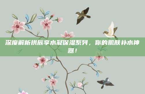 深度解析拱辰享水凝保湿系列，你的肌肤补水神器！