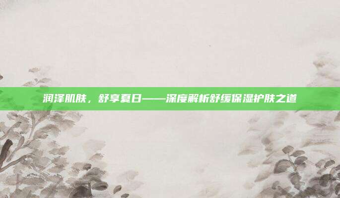 润泽肌肤,舒享夏日——深度解析舒缓保湿护肤之道