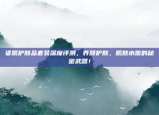 姿肌护肤品套装深度评测，养颜护肤，肌肤水嫩的秘密武器！