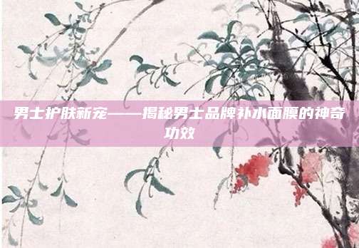 男士护肤新宠——揭秘男士品牌补水面膜的神奇功效