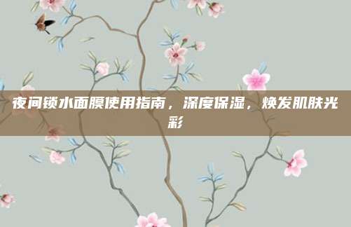 夜间锁水面膜使用指南，深度保湿，焕发肌肤光彩