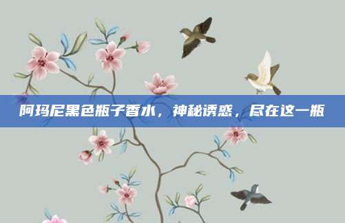 阿玛尼黑色瓶子香水，神秘诱惑，尽在这一瓶