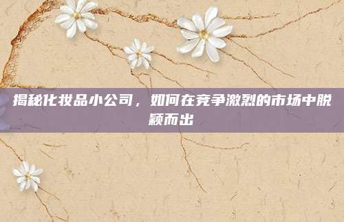 揭秘化妆品小公司，如何在竞争激烈的市场中脱颖而出
