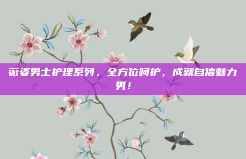 薇姿男士护理系列,全方位呵护,成就自信魅力男!