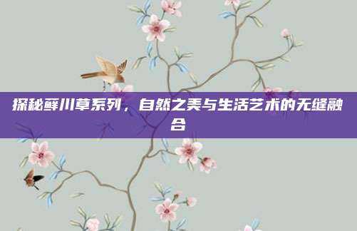 探秘藓川草系列,自然之美与生活艺术的无缝融合