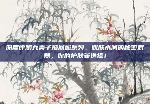 深度评测九美子玻尿酸系列，肌肤水润的秘密武器，你的护肤新选择！