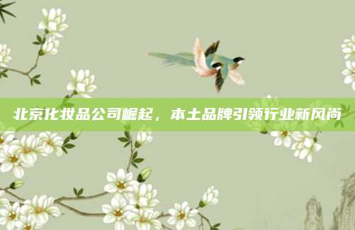 北京化妆品公司崛起，本土品牌引领行业新风尚