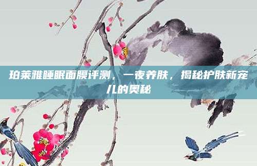 珀莱雅睡眠面膜评测,一夜养肤,揭秘护肤新宠儿的奥秘