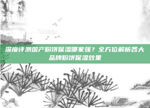 深度评测国产粉饼保湿哪家强?全方位解析各大品牌粉饼保湿效果