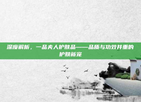 深度解析,一品夫人护肤品——品质与功效并重的护肤新宠