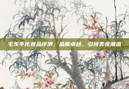 毛戈平化妆品评测，品质卓越，引领美妆潮流