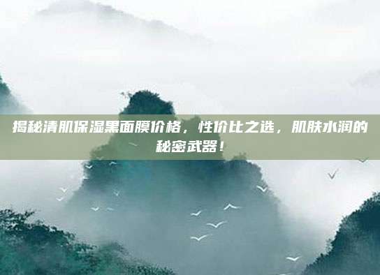 揭秘清肌保湿黑面膜价格，性价比之选，肌肤水润的秘密武器！