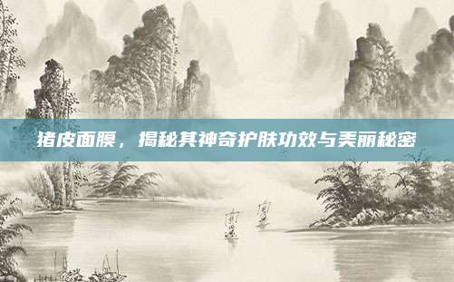 猪皮面膜，揭秘其神奇护肤功效与美丽秘密