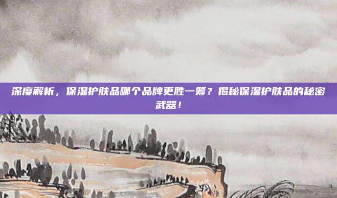 深度解析,保湿护肤品哪个品牌更胜一筹?揭秘保湿护肤品的秘密武器!