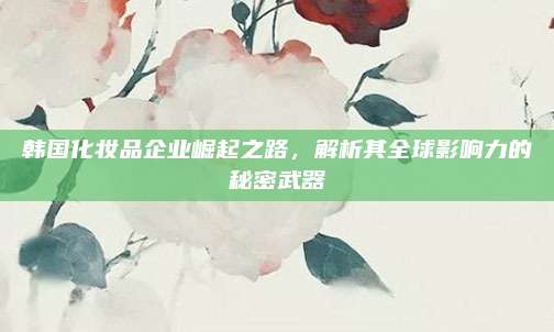 韩国化妆品企业崛起之路，解析其全球影响力的秘密武器