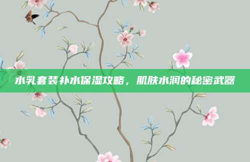 水乳套装补水保湿攻略,肌肤水润的秘密武器
