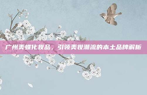 广州美蝶化妆品,引领美妆潮流的本土品牌解析