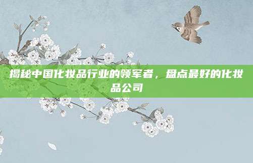 揭秘中国化妆品行业的领军者,盘点最好的化妆品公司