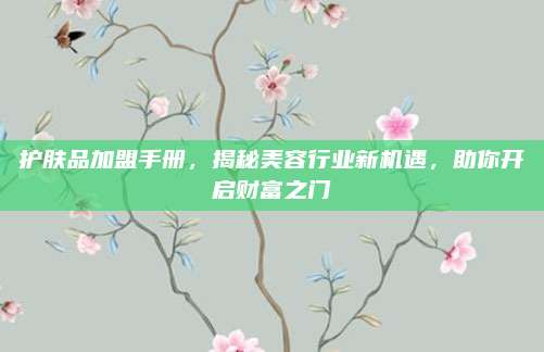 护肤品加盟手册，揭秘美容行业新机遇，助你开启财富之门