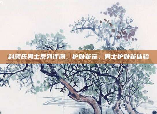 科颜氏男士系列评测,护肤新宠,男士护肤新体验