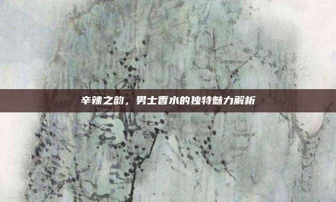辛辣之韵，男士香水的独特魅力解析
