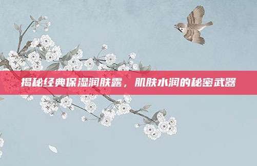 揭秘经典保湿润肤露，肌肤水润的秘密武器