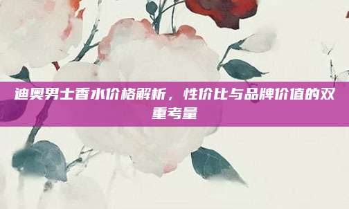 迪奥男士香水价格解析，性价比与品牌价值的双重考量