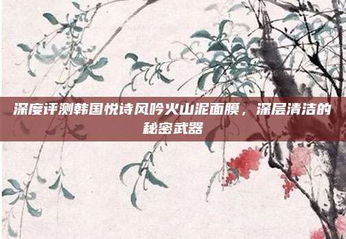 深度评测韩国悦诗风吟火山泥面膜，深层清洁的秘密武器