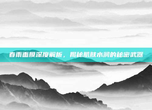 春雨面膜深度解析,揭秘肌肤水润的秘密武器
