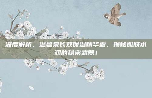 深度解析,温碧泉长效保湿精华霜,揭秘肌肤水润的秘密武器!